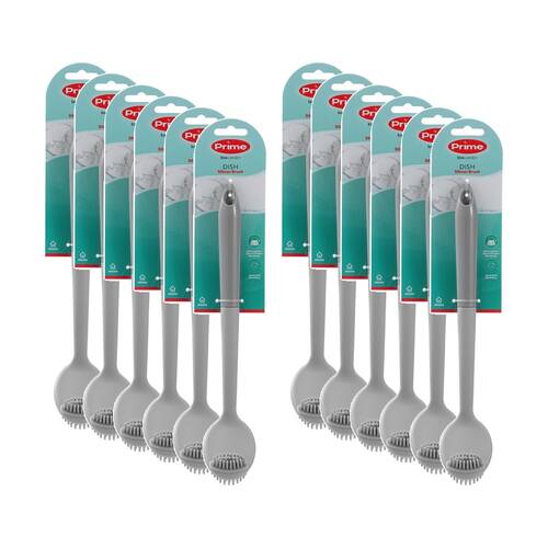 12PK Boxsweden Prime Essentials Dish Brush Silicone Bristles Cleaning Assorted