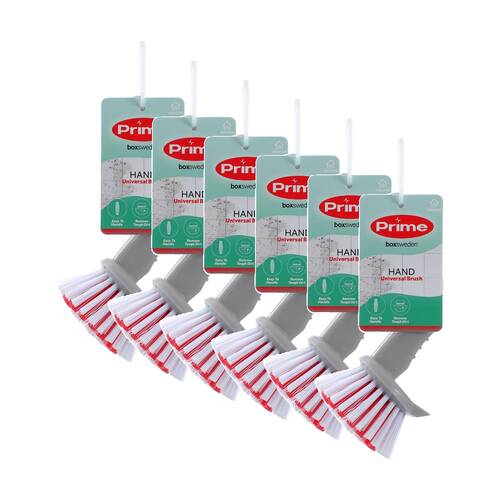 6PK Boxsweden Prime Essentials Hand Brush High Quality Design for Cleaning