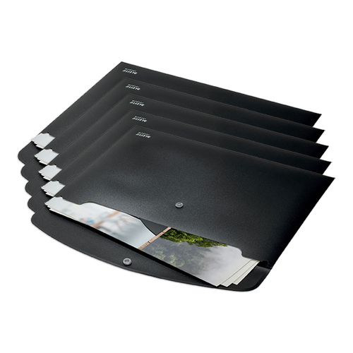 5PK Leitz Recycle PP Doculope A4 Document Wallet - Black