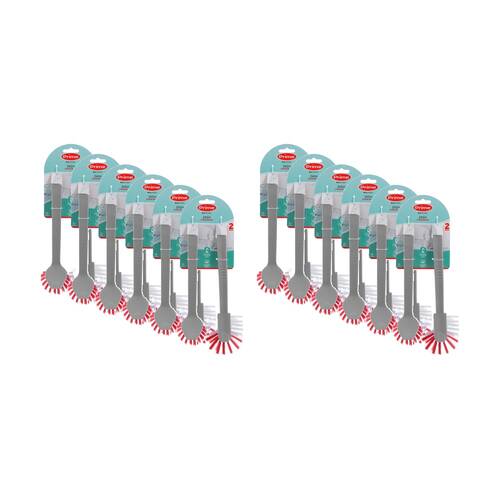 12x 2pc Boxsweden Prime Essentials Dish Brush Built in Hook for Drying Cleaning