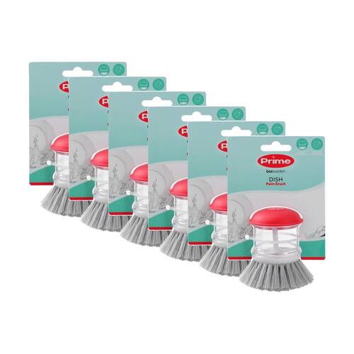 6PK Boxsweden Prime Essentials Palm Dish Brush for Cleaning Assorted
