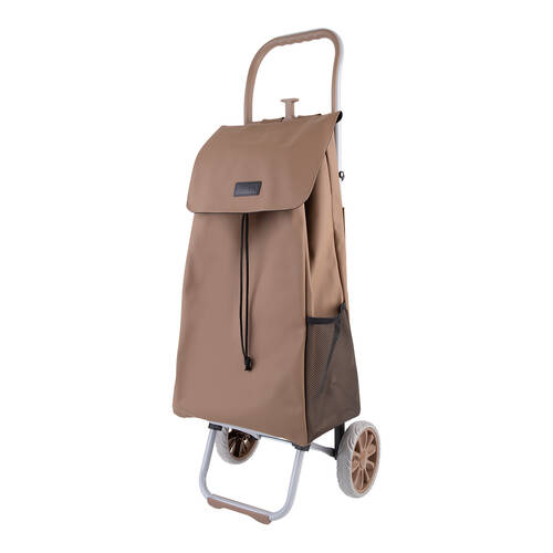 Sachi Cosmo Weatherproof Durable Grocery Wheeled Shopping Trolley 38L Tan