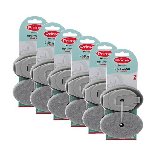 6x 2pc Boxsweden Prime Dish Wand Refill Dispenser Accessory Cleaning Assorted