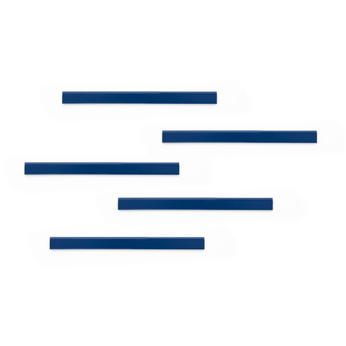 5PK Durable Durafix Rail A5 Self-Adhesive 21cm Magnetic Clip - Navy