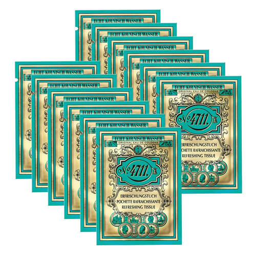 12x 10pc Mulhens 4711 Original Eau De Cologne Refreshing Tissues Boxed