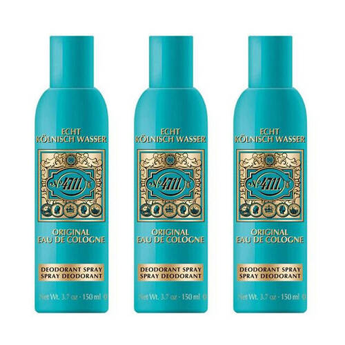 3PK Mulhens 4711 Original 150ml Eau De Cologne Body Spray For Women