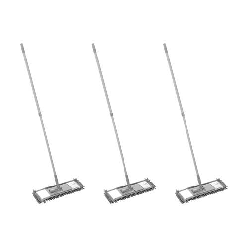 3PK Boxsweden Prime Microfibre Floor Sweeper w/ Ext Handle for Cleaning Assorted