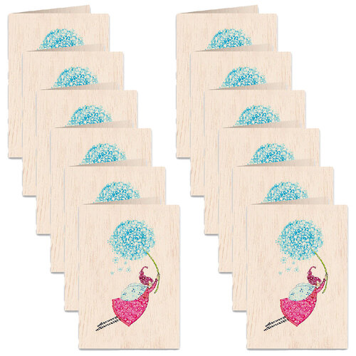 12PK Cozywood Wooden Greeting Card 11x16cm - Life is Beautiful