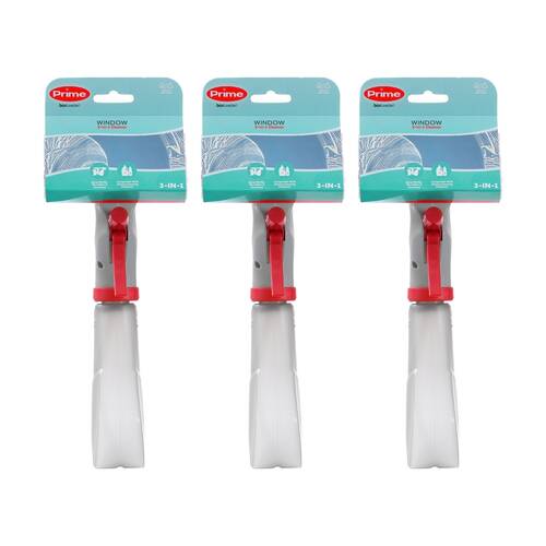3PK Boxsweden Prime Window 3 In 1 Cleaner Sturdy Squeegee for Cleaning