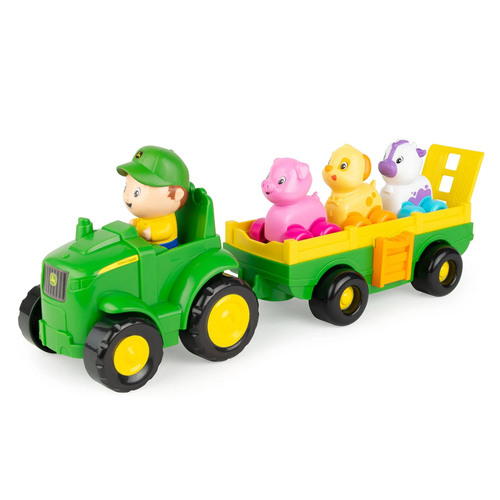 John Deere 35cm Animal Sounds Wagon Ride Kids Toy 18m+