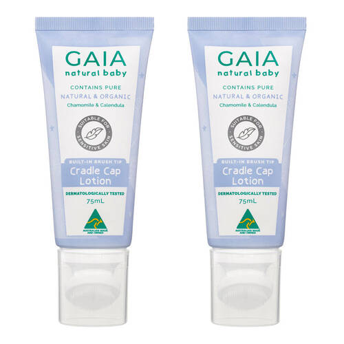 2PK Gaia 75ml Natural Baby Cradle Cap Lotion 0m+