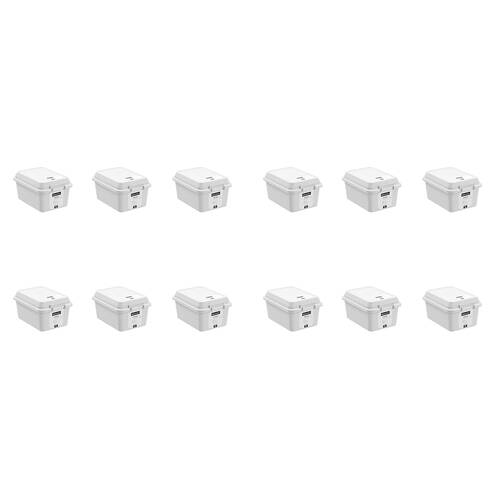 12PK Boxsweden Tote Mini Storage Stack Organiser Box 3L 24x17.5x13cm Assorted