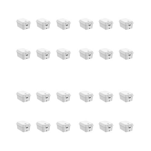 24PK Boxsweden Tote Mini Storage Stack Organiser Box 3L 24x17.5x13cm Assorted