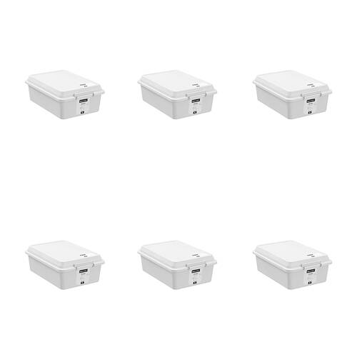 6PK Boxsweden Tote Mini Storage Stack Organiser Box 6L 36x24.5x13cm Assorted