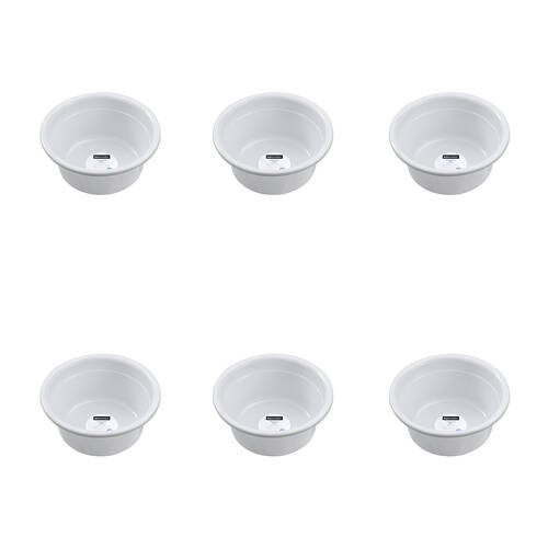 6PK Boxsweden Laundry Multipurpose Basin Versatile Round 9.5L 34.5cm Assorted