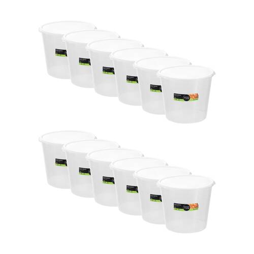 12PK Lemon and Lime Keep Fresh Round Storer 10L Food Safe Kitchenware