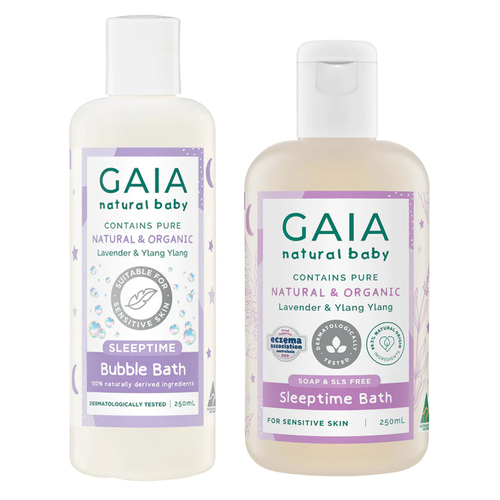 2pc Gaia Natural Baby Sleep Time Bubble Bath Gift Set