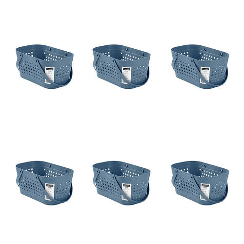 6PK Boxsweden Handy Carry Basket Sleek Organiser 15L 42x26.5x20.5cm Assorted