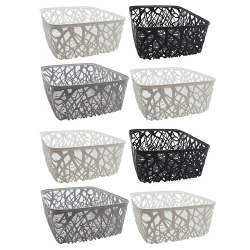 8PK Boxsweden 36.5x28cm Vin Storage Basket - Assorted