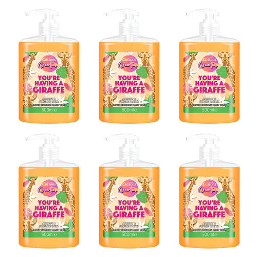 6PK Cussons Creations Having A Giraffe Hand Wash 500ml Apricot & Jungle Papaya