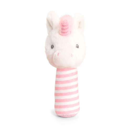 Keeleco 14cm Nursery Unicorn Stick Rattles Soft Toy 0m+