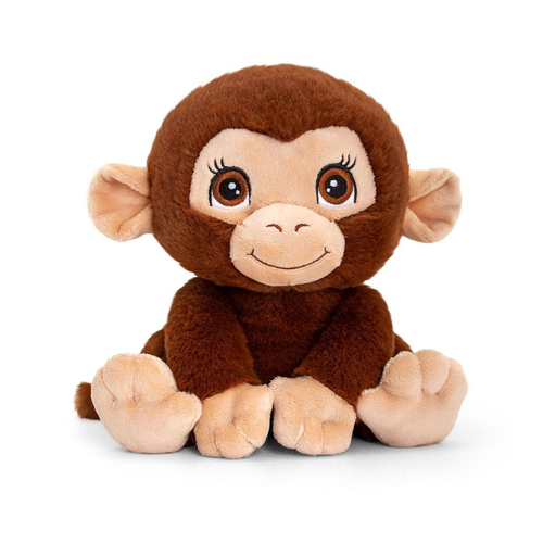 Adoptable World 16cm Monkey Plush Animal Toy - Brown