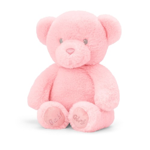 Keeleco 20cm Nursery Baby Bear Soft Toy Kids 0m+ Pink