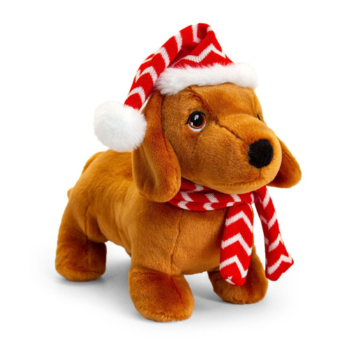 Keeleco 26cm Dachshund Christmas Soft Stuffed Animal Plush Kids Toy Assort