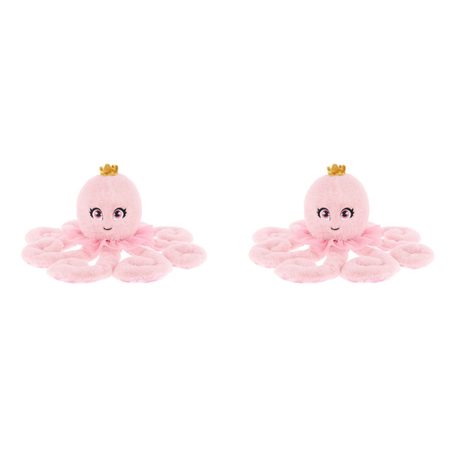 2PK Keeleco Octopus Soft Stuffed Plush Kids Toy 30cm - Pink 3+