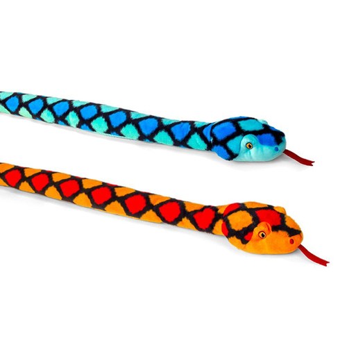 2PK Keeleco 65cm Snakes Soft Animal Plush Kids Toy - Assorted