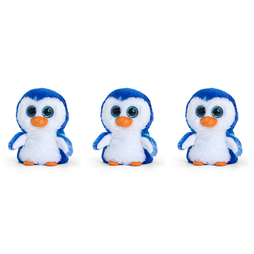 3PK Motsu Mini Penguin Kids/Children Plush Toy 10cm Blue 3+