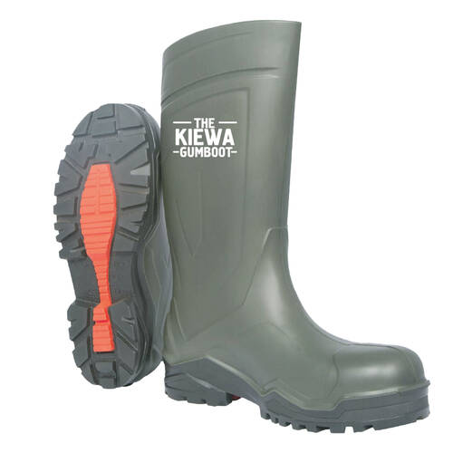 AgBoss KIEWA Safety Slip-Resistant Polyurethane Gumboot S4 Size EU39/AU6