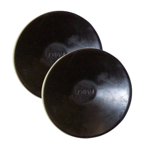 2PK Regent 750mg Rubber Discus Track & Field Throw Disk - Black