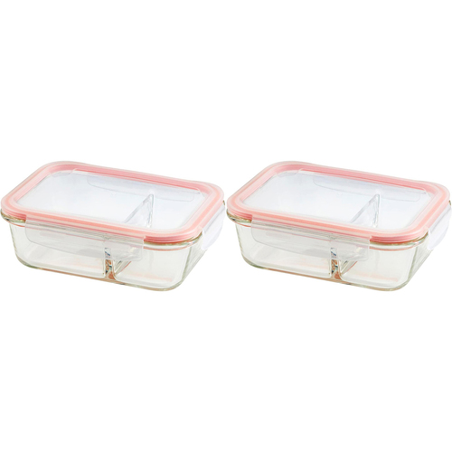 2PK Wiltshire Rectangular Glass Food Storage Container 930ml
