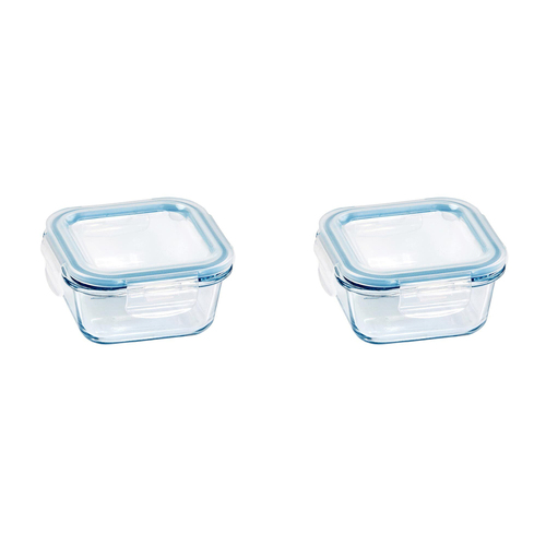 2PK Wiltshire Square Glass Food Storage Container 800ml