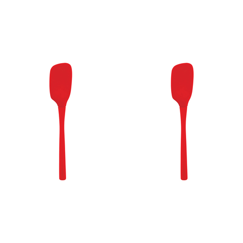 2PK Tovolo Flex-Core All Silicone Nylon Spoonula - Apple Red