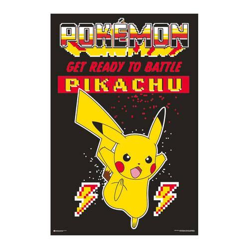 Pokemon Get Ready To Battle Pikachu Poster 91.5x61cm