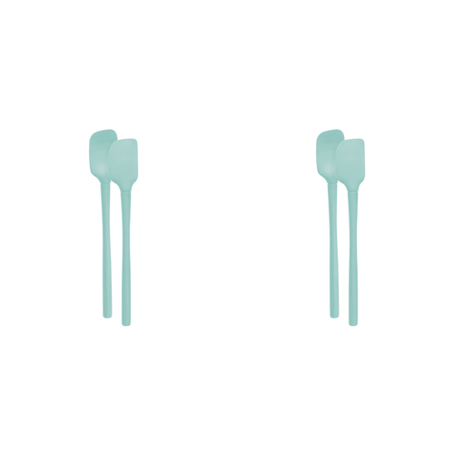 4pc Tovolo Flex-Core All Silicone Nylon Mini Spatula/Spoonula - Light Aqua