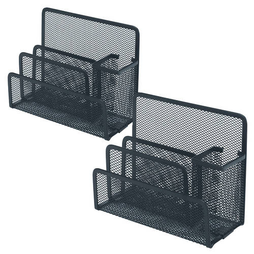 2x Esselte Mesh Desk Organiser Black