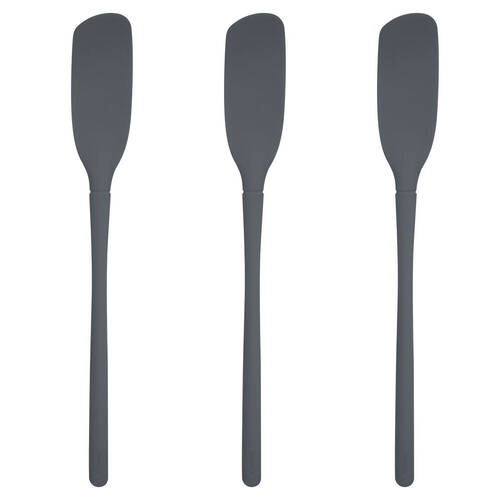 3PK Tovolo Flex-Core All Silicone Blender Spatula Cooking Utensil - Charcoal