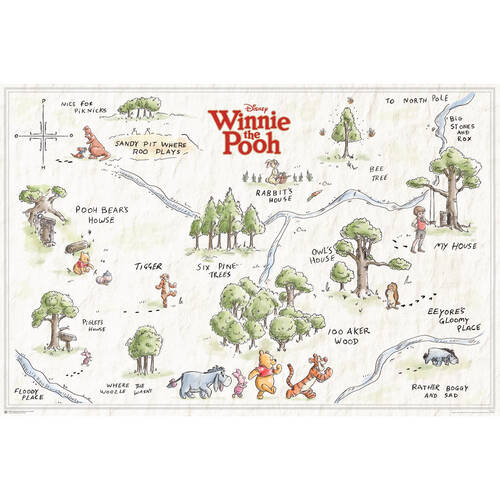 Disney Winnie the Pooh 100 Acre Wood Poster 91.5x60cm