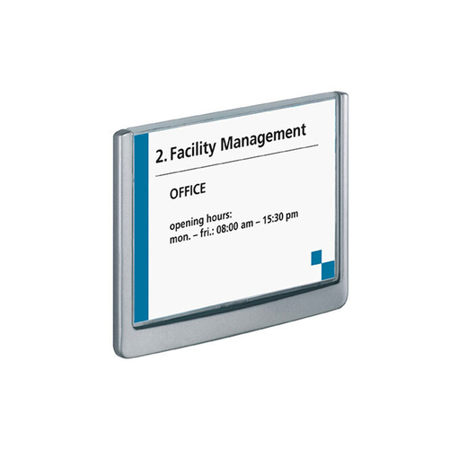 Durable Click Sign 14.9x10.55cm Hanging Office Display - Grey