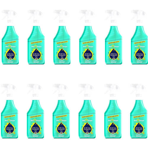 12PK Stardrops Disinfectant 4in1 Pine Scented Surface Cleaner 850ml