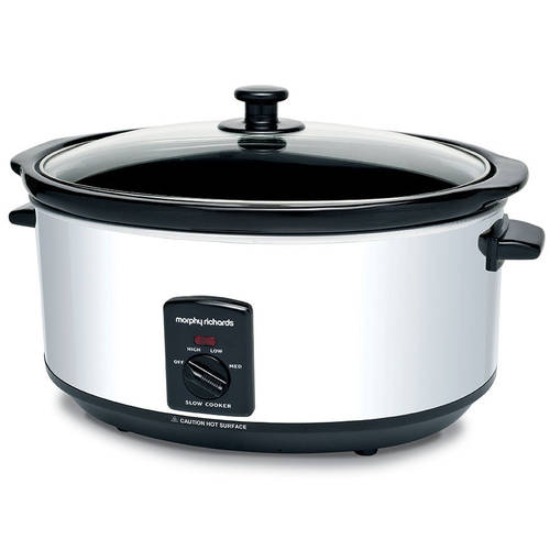Morphy Richards 48715 6.5L Electric Stainless Steel Slow Cooker Crock Pot/Pan