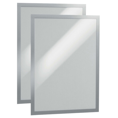 2pc Durable Duraframe A3 44.6cm Sign Holder - Silver
