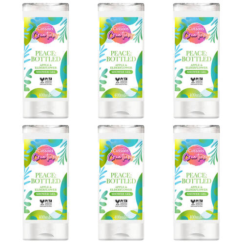 6PK Cussons Creations Shower Gel Body Wash 400ml Sea Samphire & Water Lily