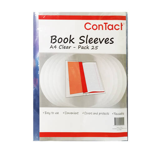 25pc Contact Book Sleeves Clear A4