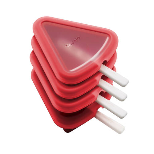 4pc Tovolo Stackable Flexible Silicone Ice Pop Moulds Set Watermelon
