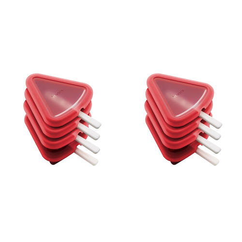 2x 4pc Tovolo Stackable Flexible Silicone Ice Pop Moulds Set Watermelon