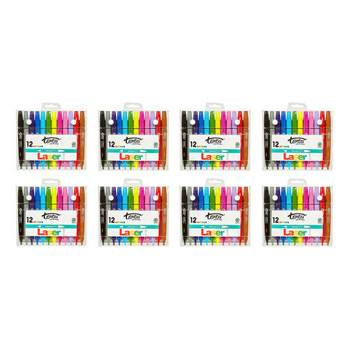 96pc Texta Laser Colouring Markers